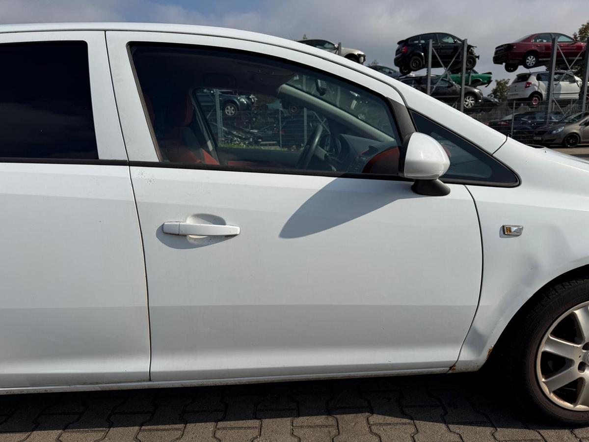 Opel Corsa D original Tür vorn rechts Y474 Casablancaweiß Rohbau 5 Türer BJ08